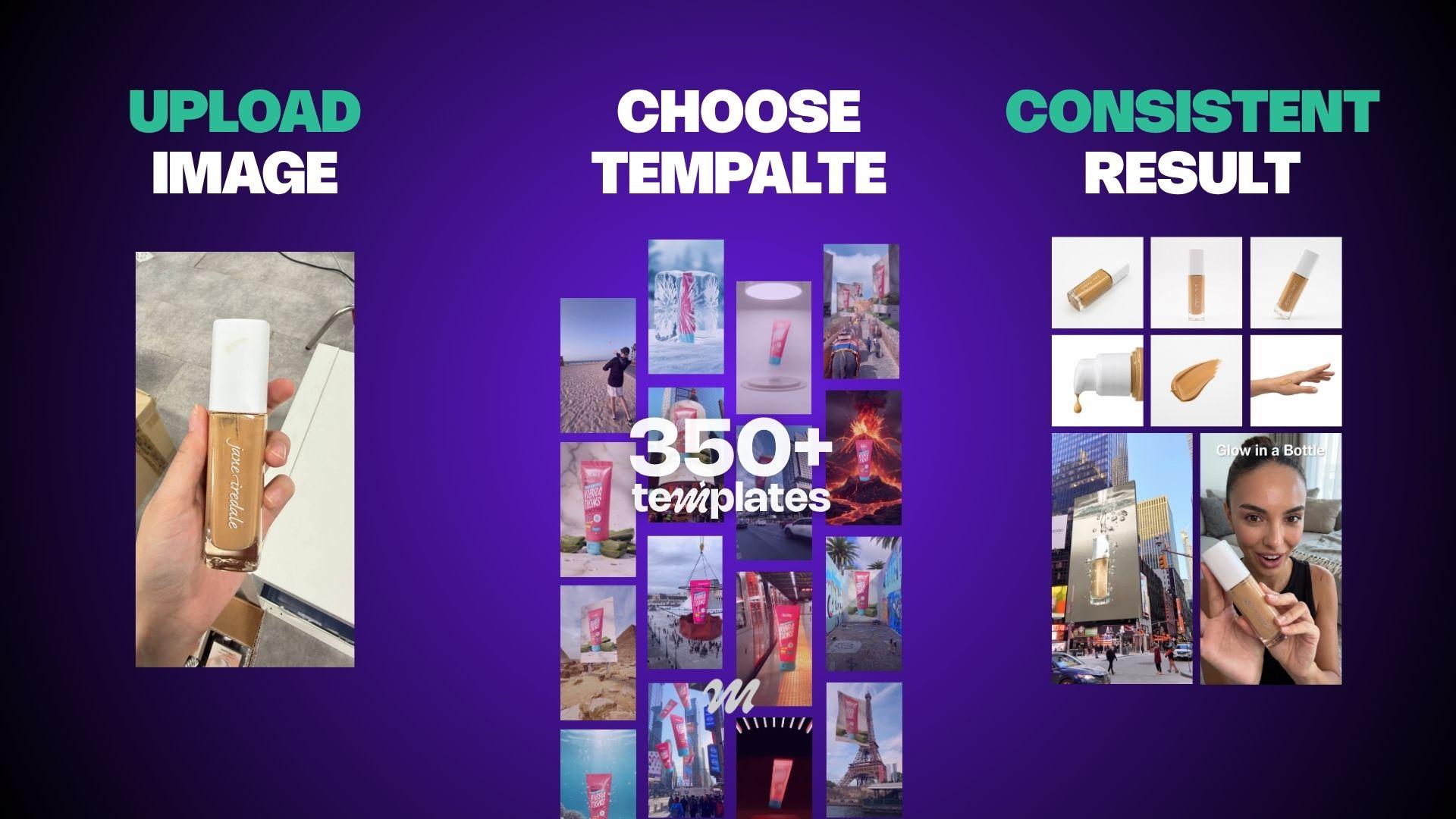 Template and result thumbnail