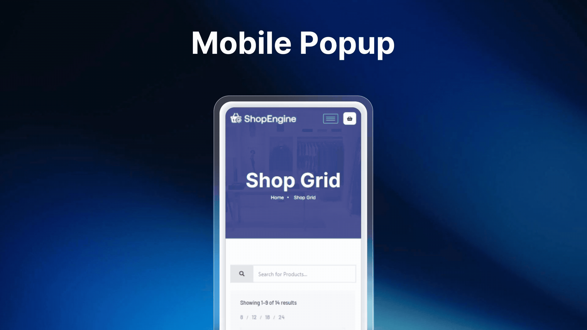 Mobile pop-up preview