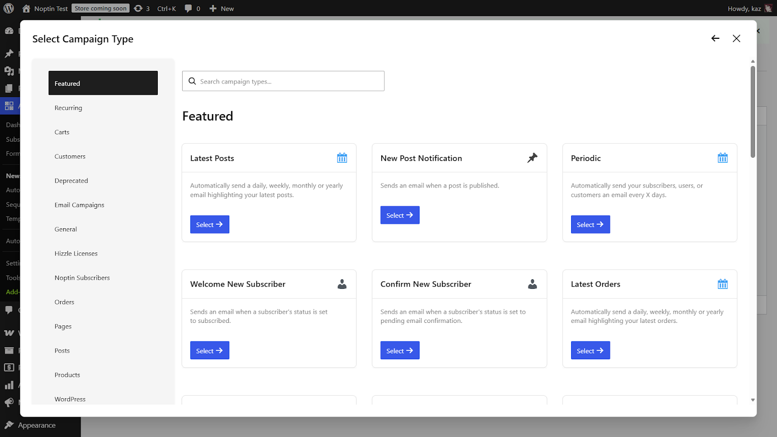 Automated email types gallery thumbnail