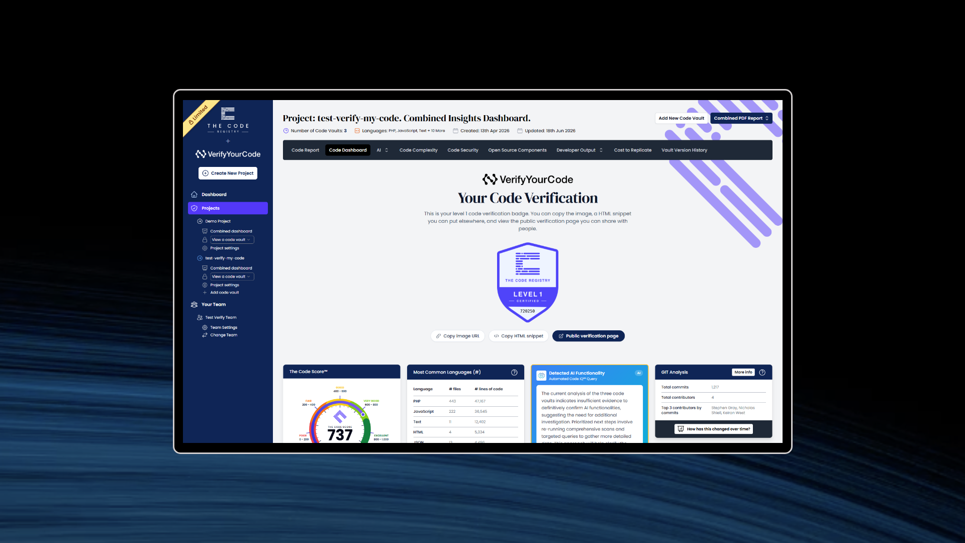 Code verification thumbnail