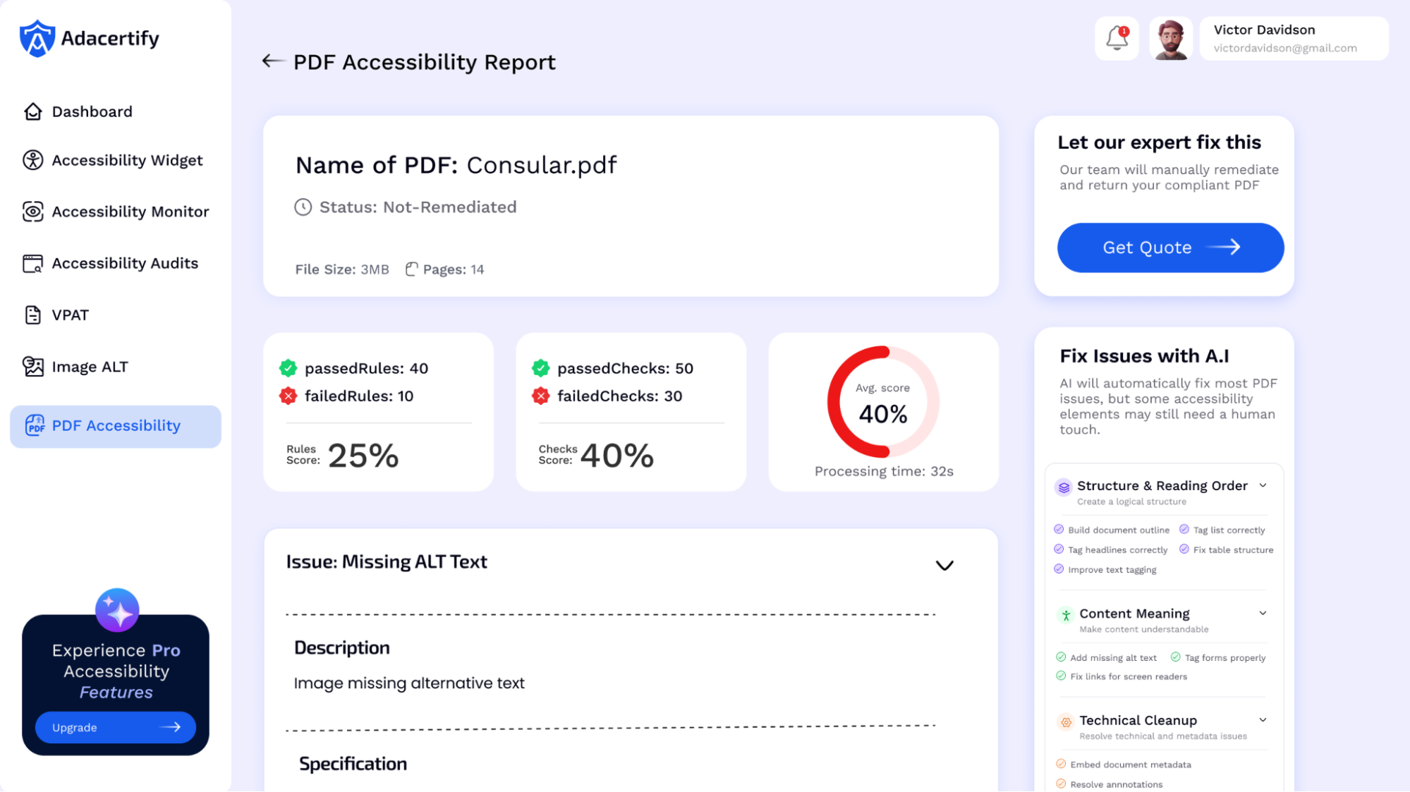 PDF Accessibility Report