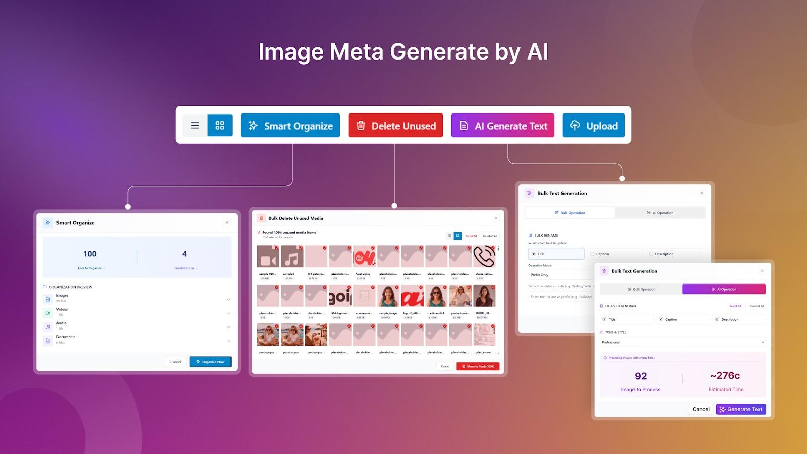 AI image meta generation thumbnail