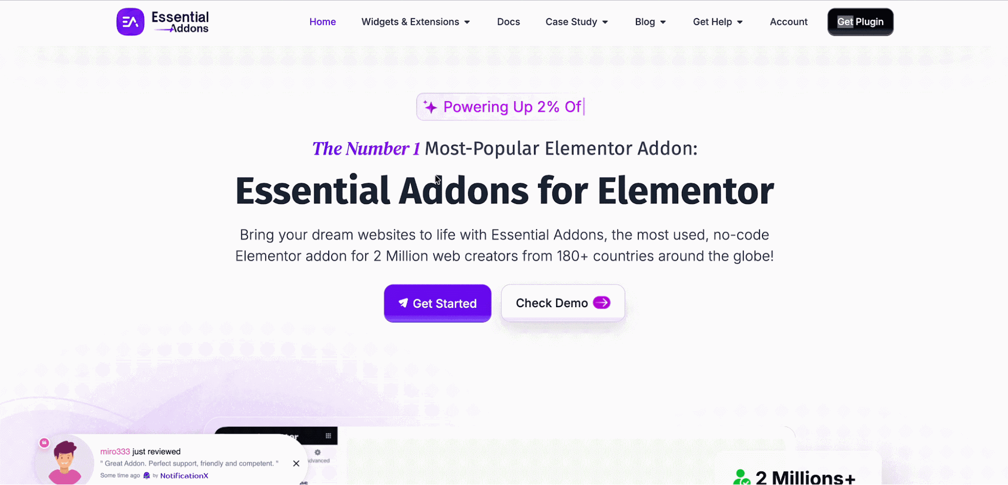 Essential Addons for Elementor Interface Dashboard