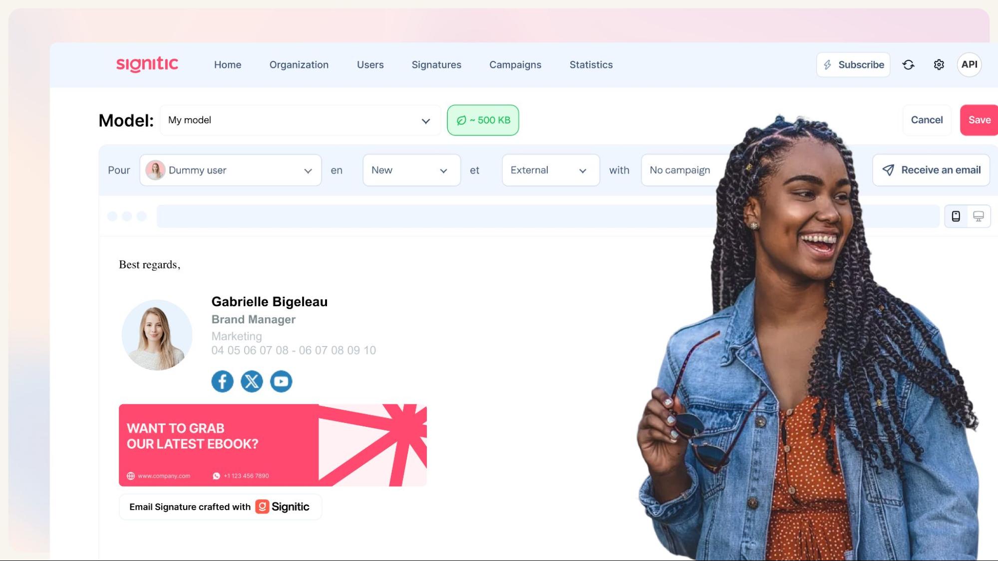 Signature creation and customization