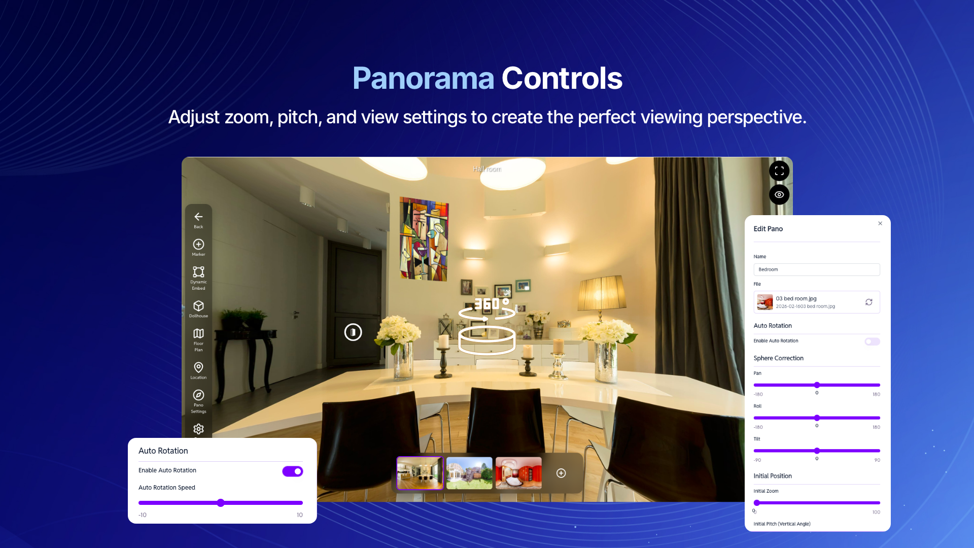 Control every panorama angle