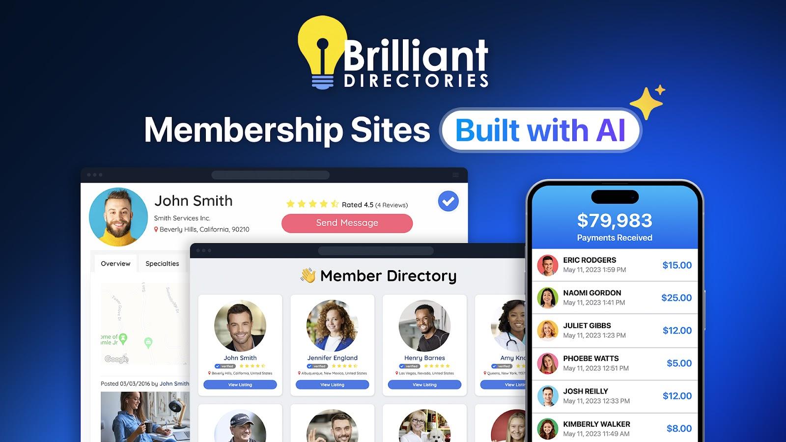 Brilliant Directories Interface Dashboard