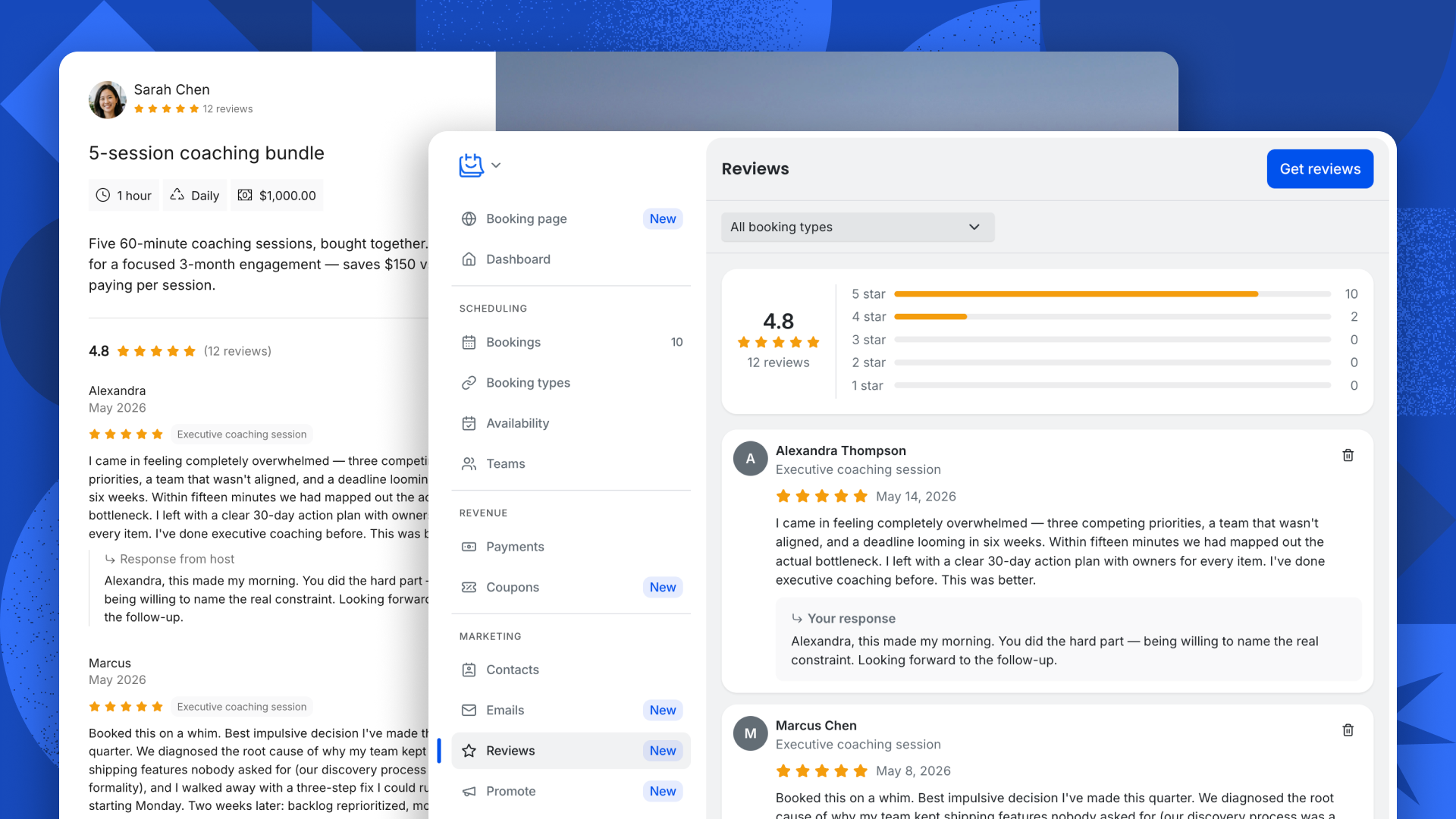 Client reviews