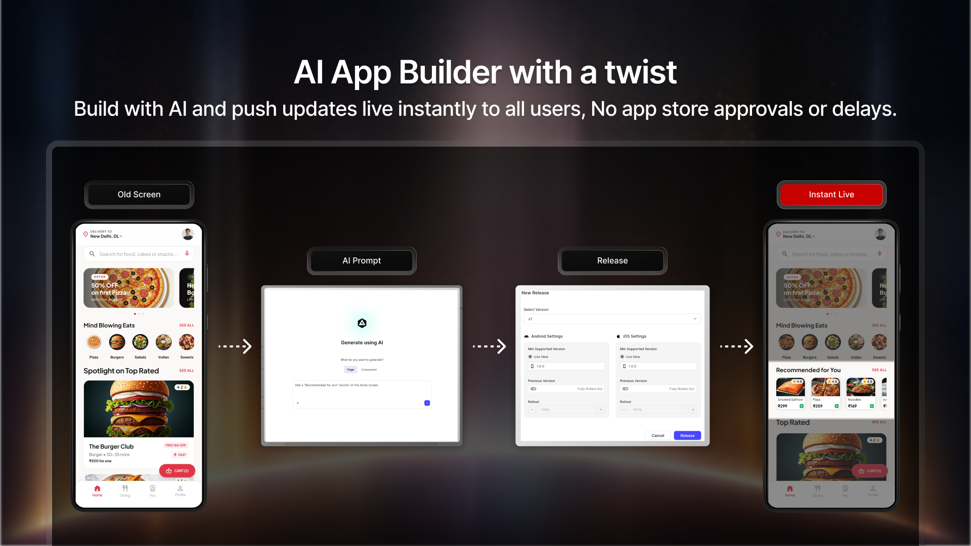 AI app builder interface thumbnail