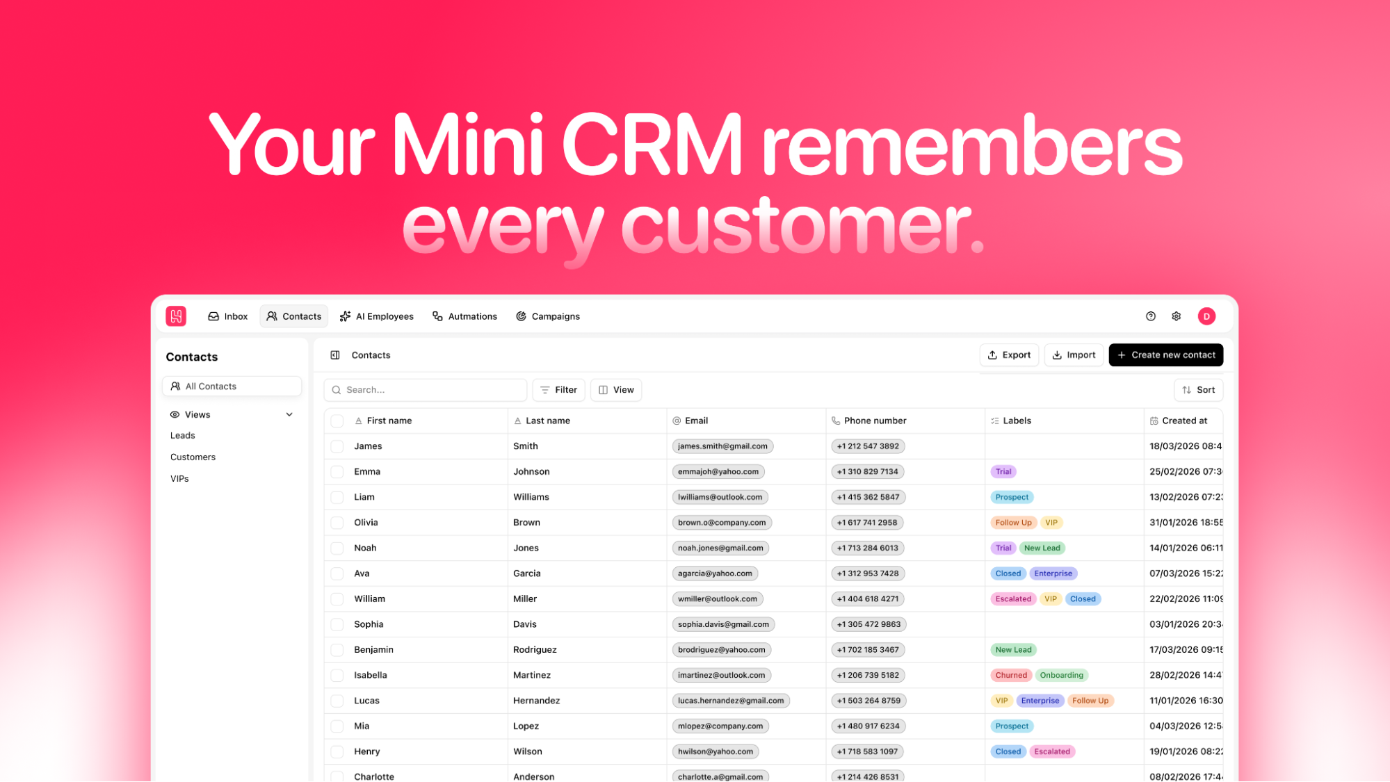 Mini CRM