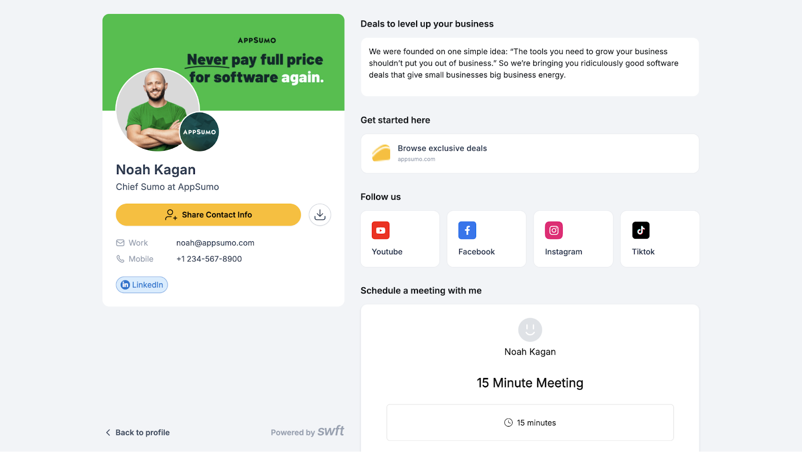Swft Connect Interface Dashboard