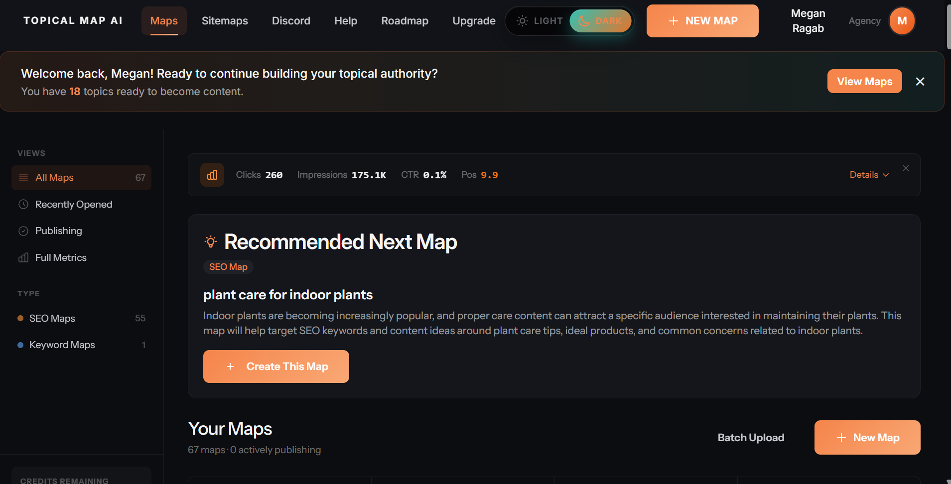 Agency maps dashboard
