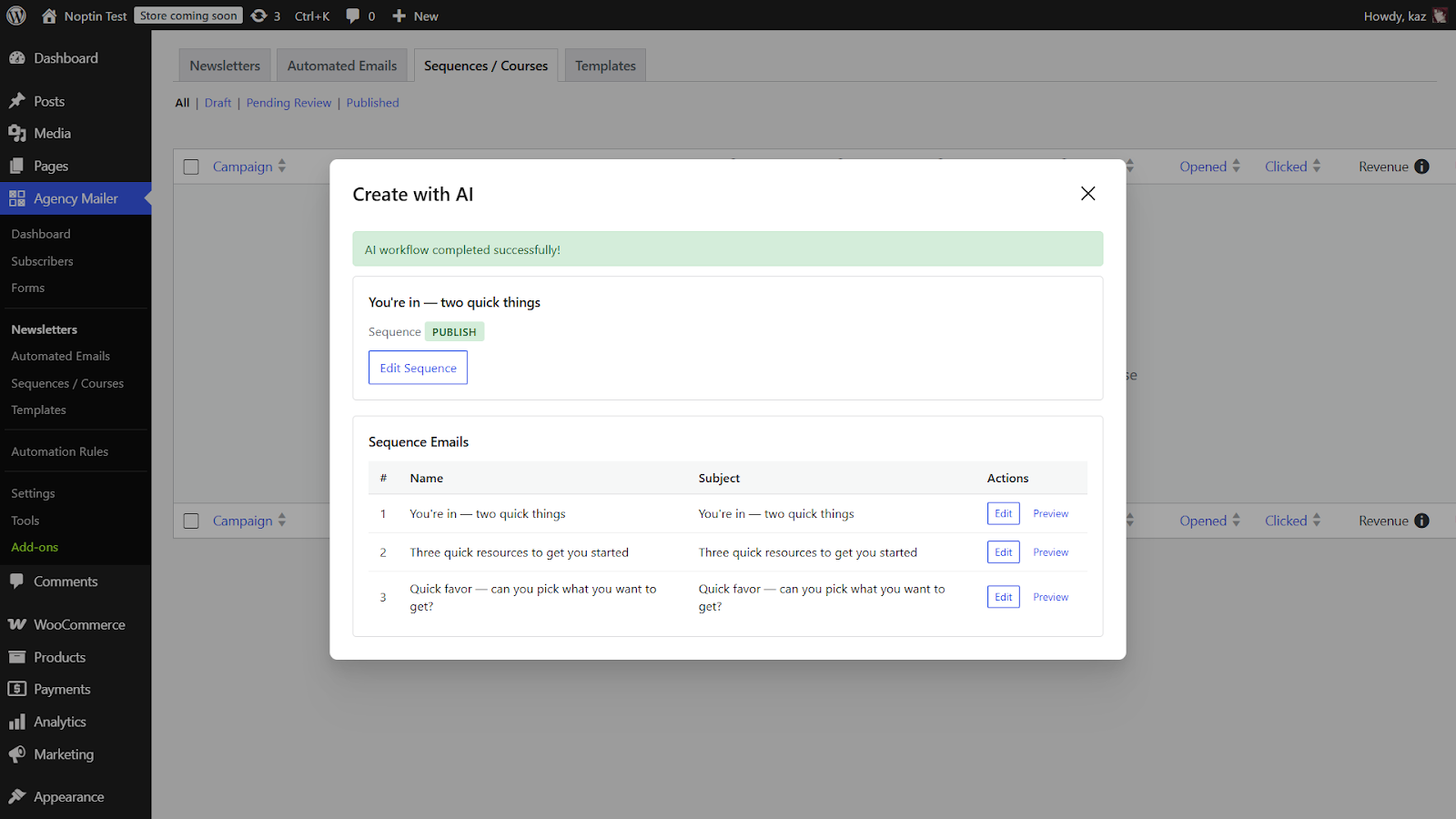 Sequence builder workflow thumbnail