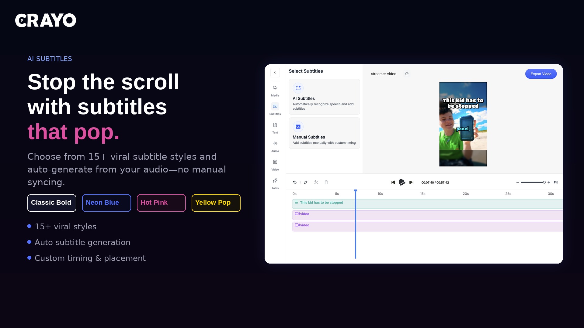 Animated subtitle style picker thumbnail