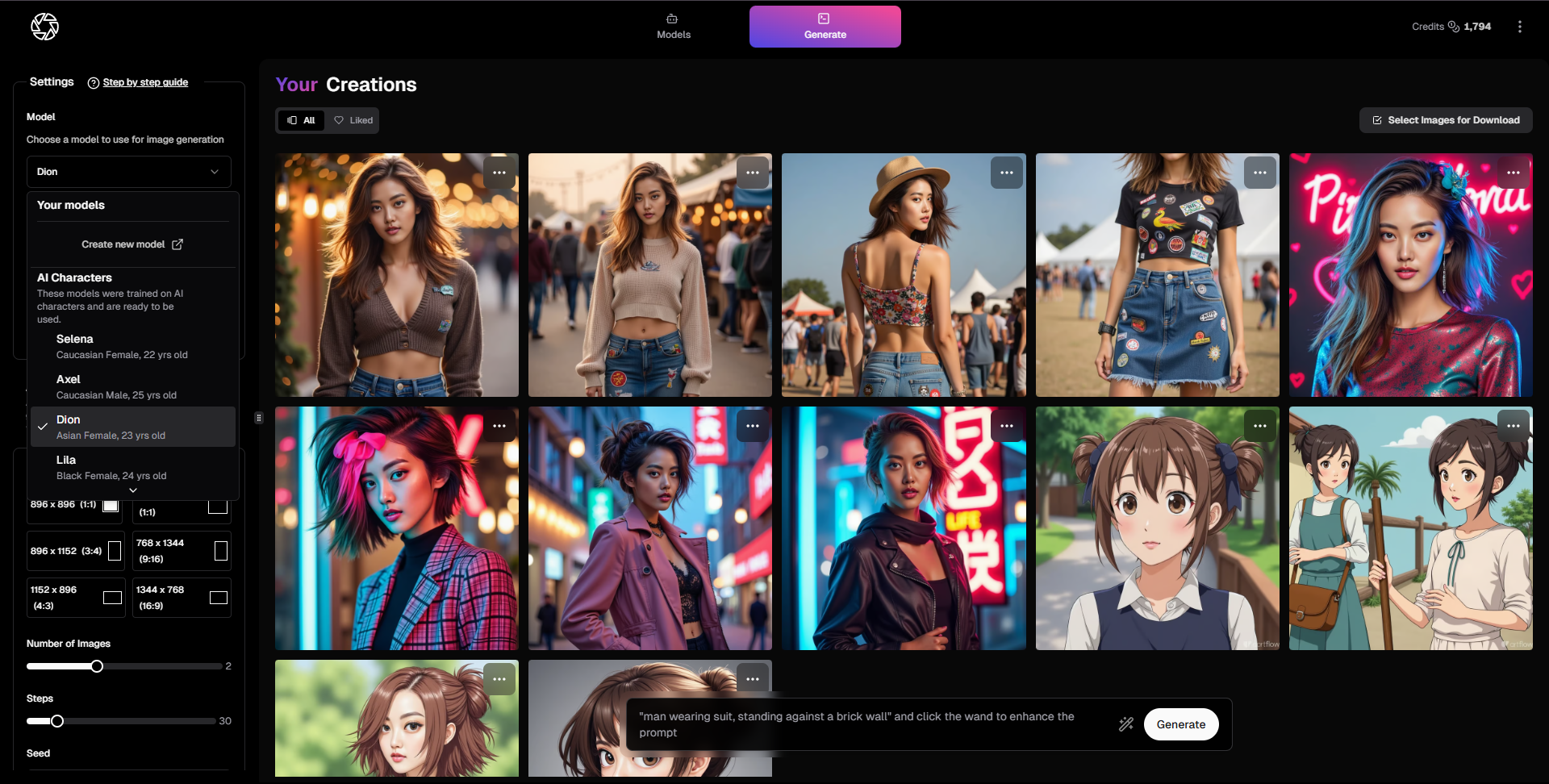 Access a library of AI human models thumbnail