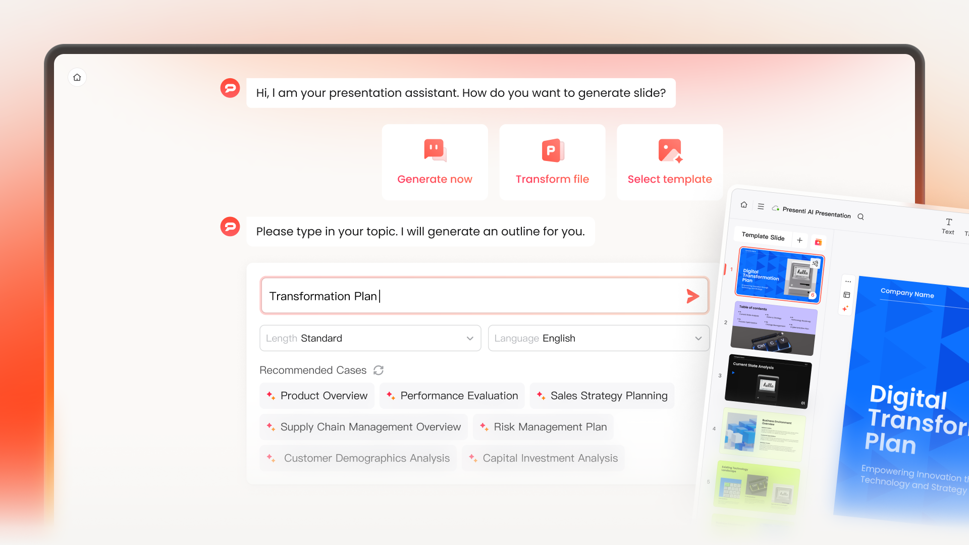 Generate presentations thumbnail