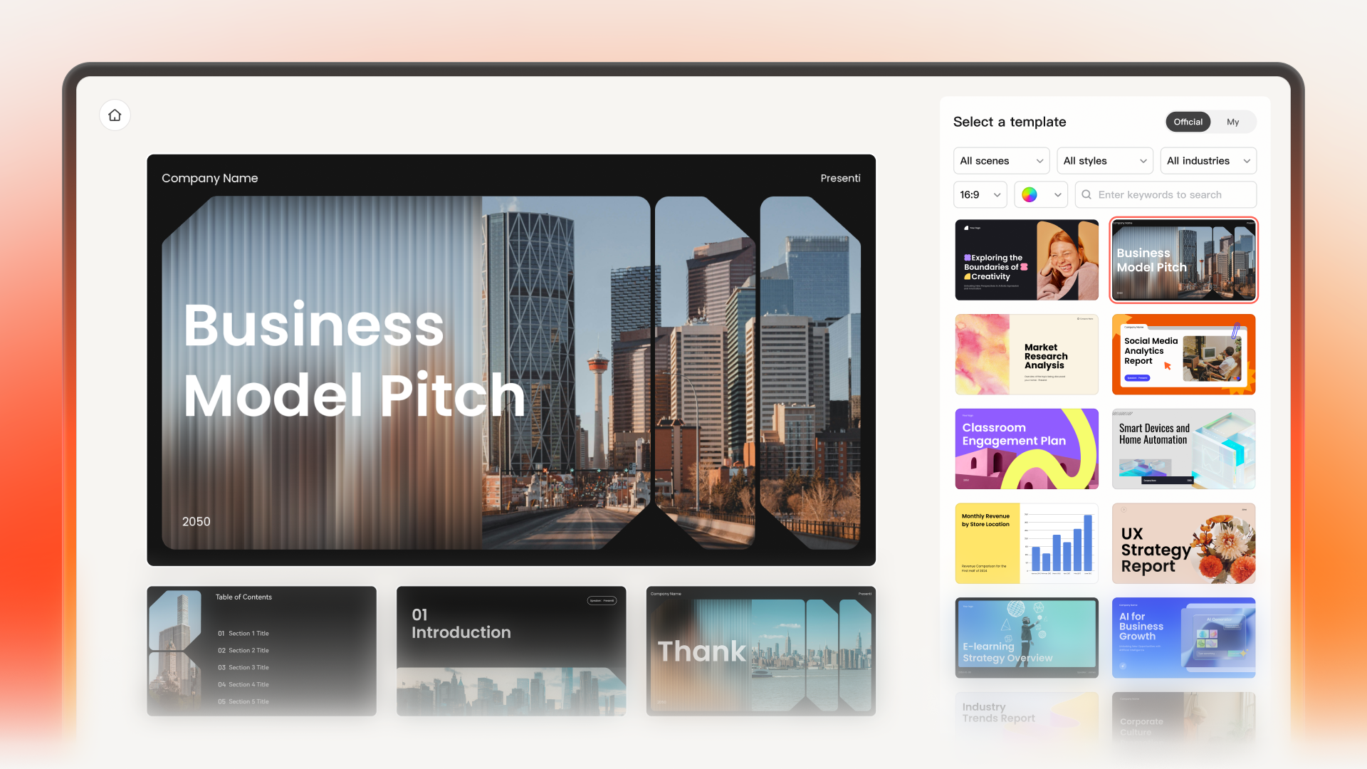 Elevate your slide design with templates