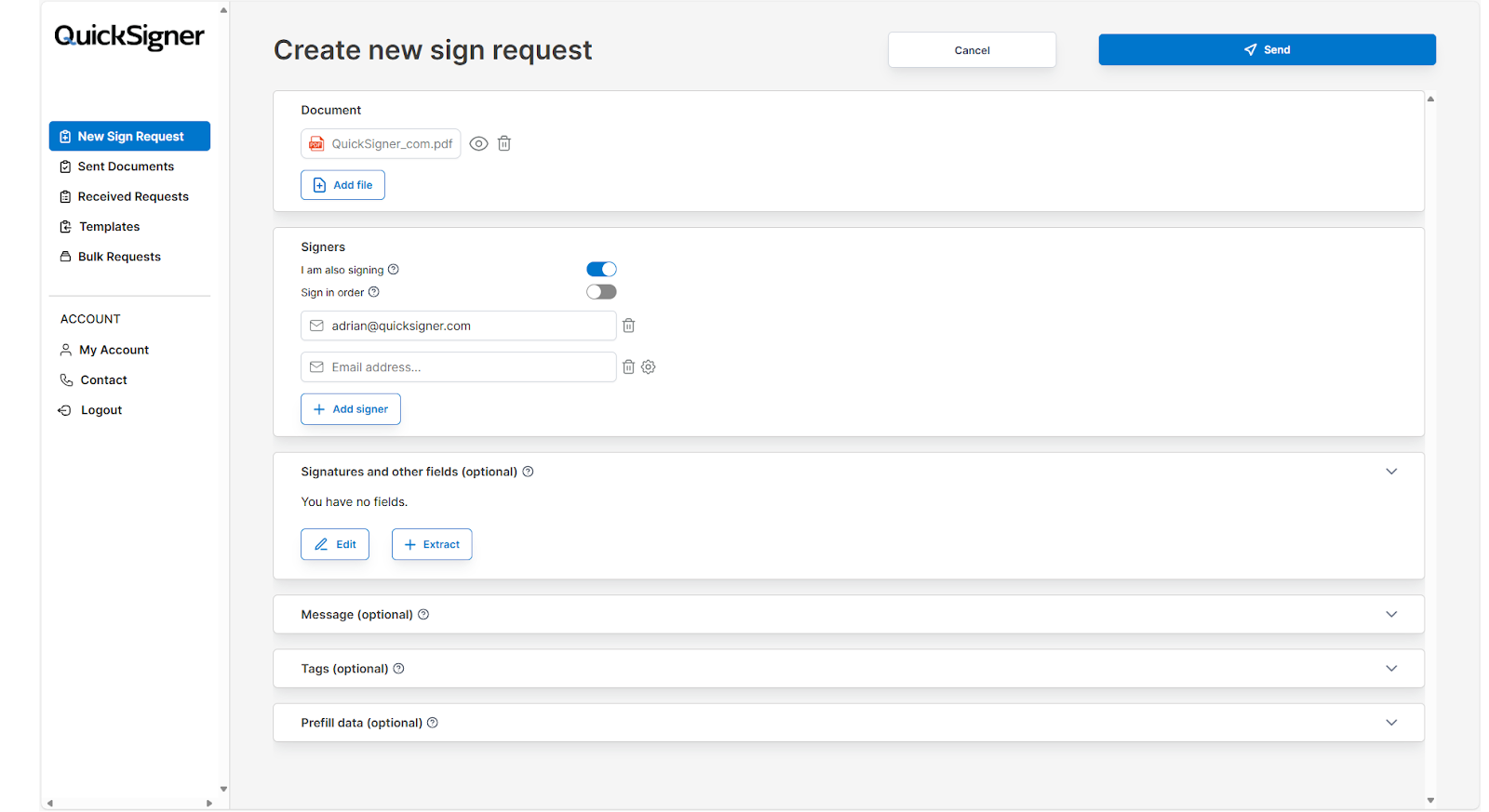 Easily collect signatures