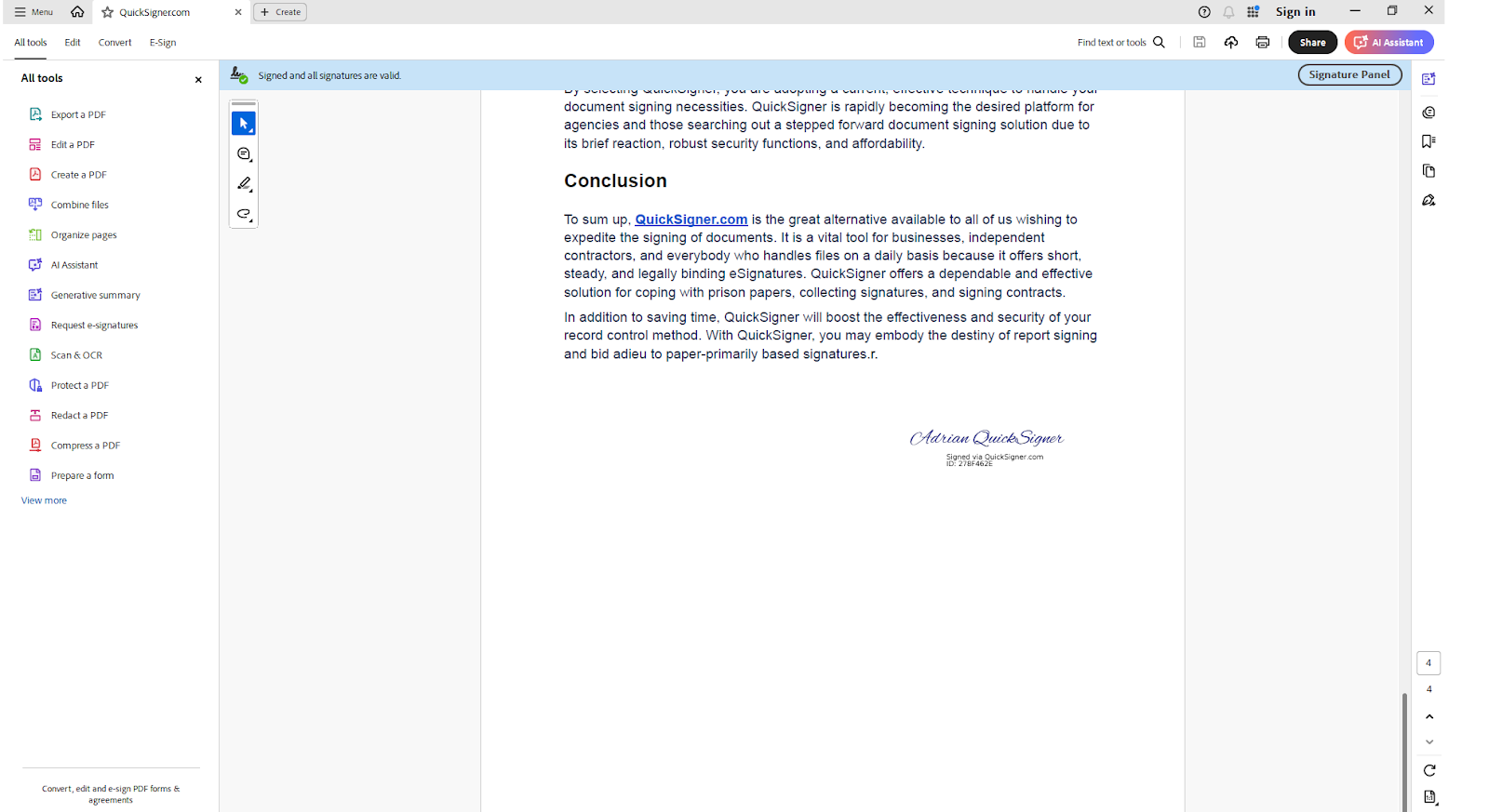 Adobe-certified signatures