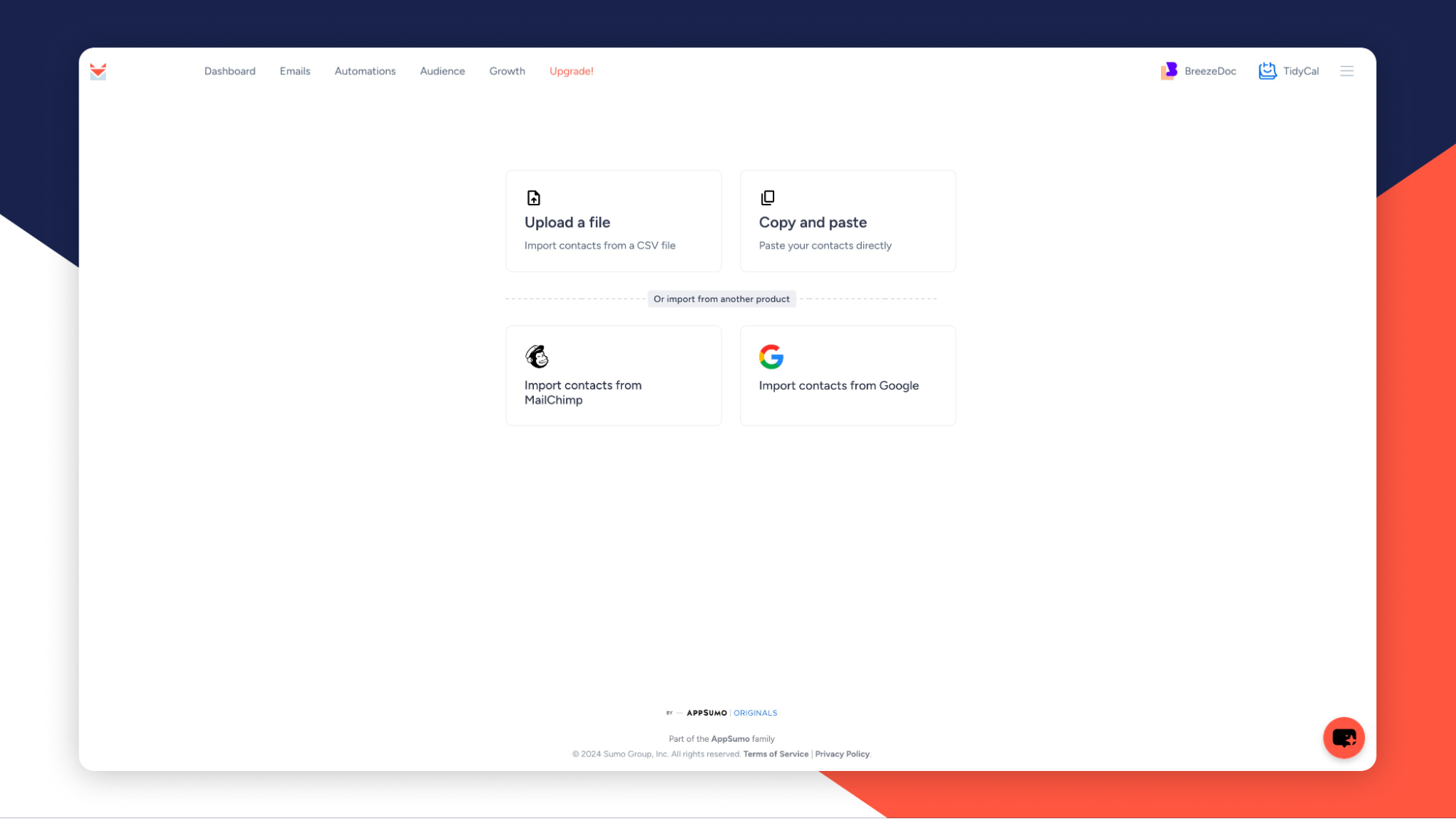 SendFox Interface Dashboard