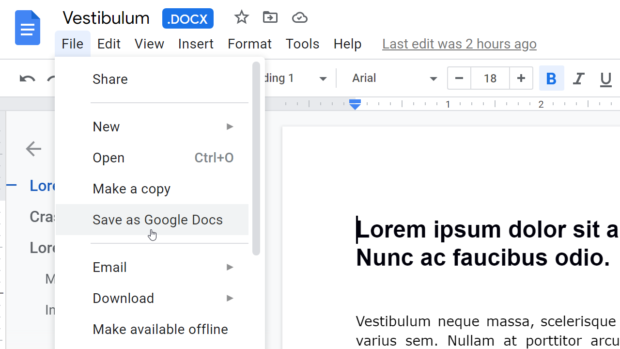 convert word to google docs