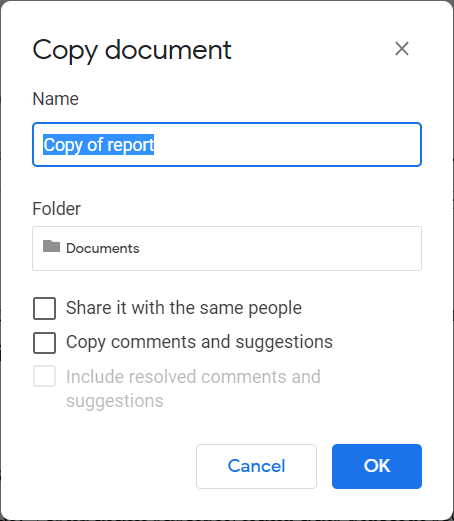 copy document google drive