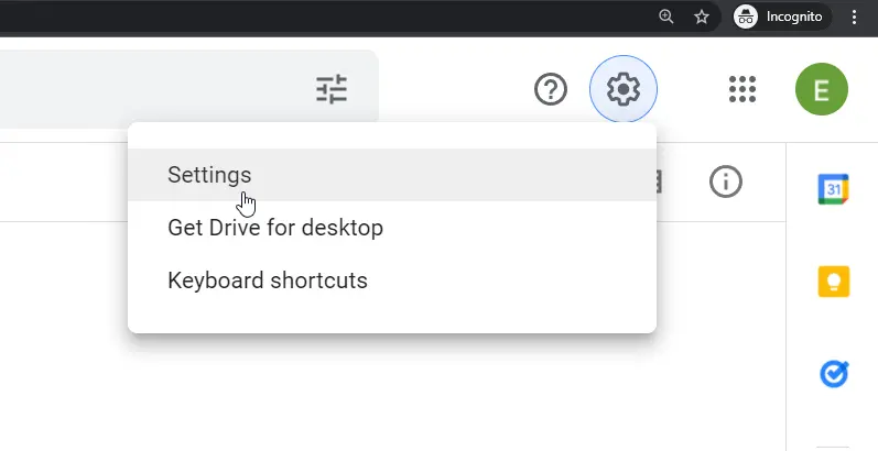 google drive settings