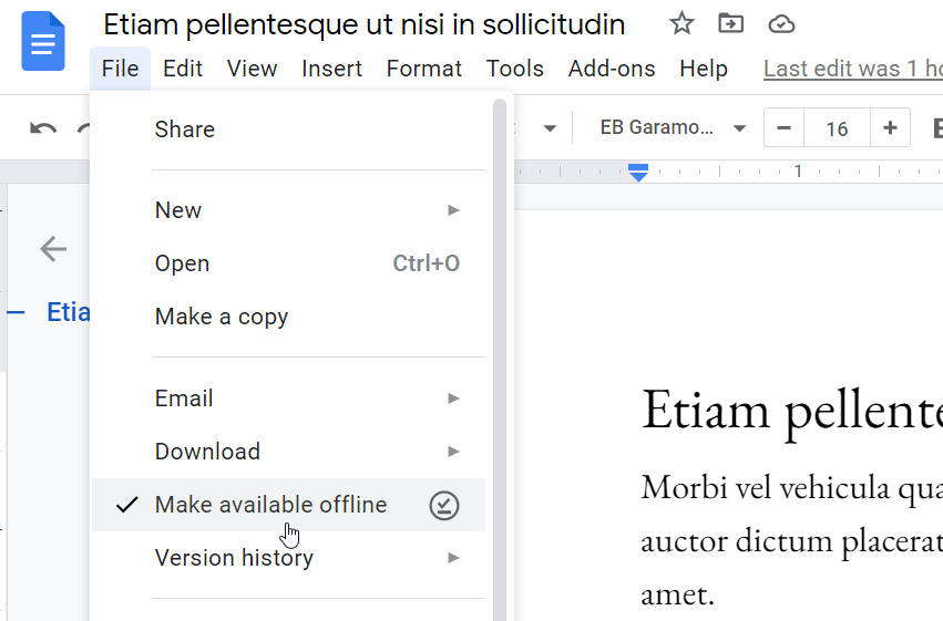 How To Enable Offline Editing In Google Docs