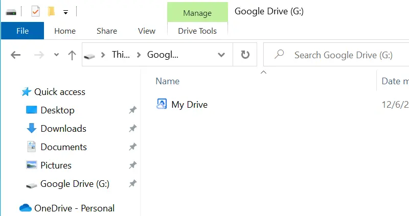 google drive windows explorer