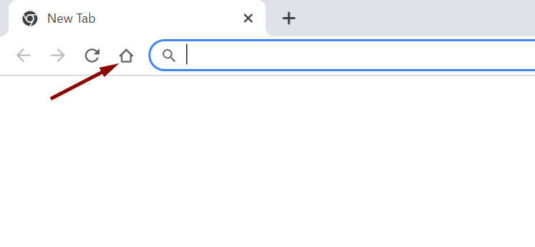 Google Chrome home button