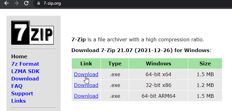 Download 7-Zip for Windows