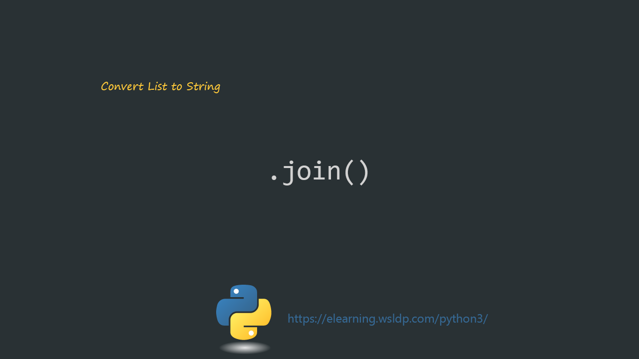 convert list to string python