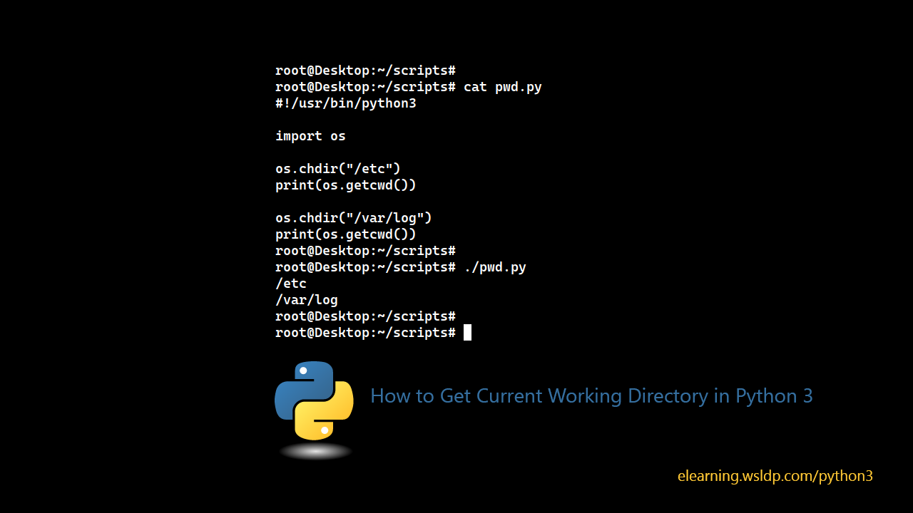 get current working directory python 3