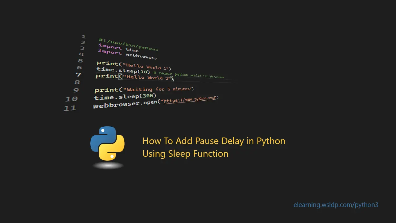 How to add pause delay in python using sleep function