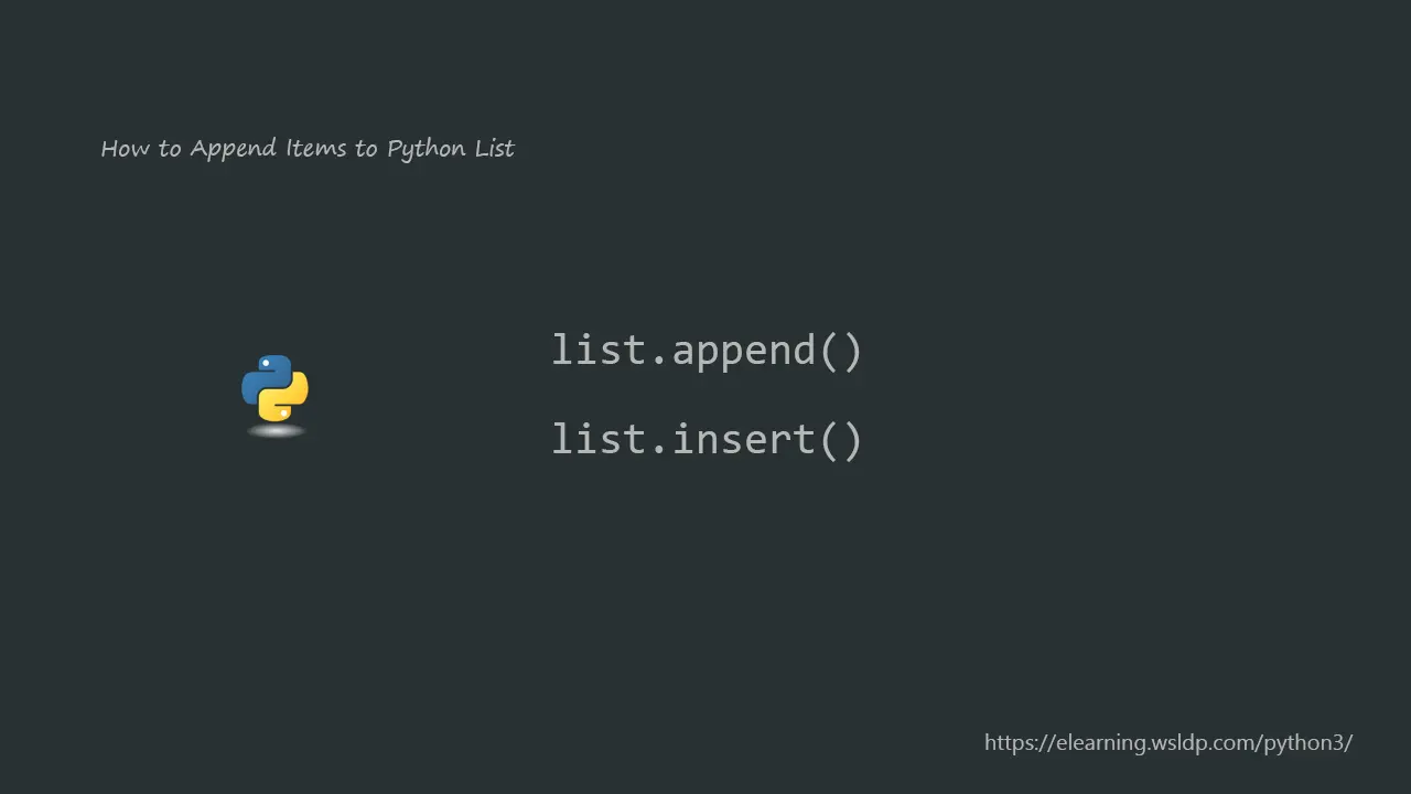 Learn How to Append Items to Python List