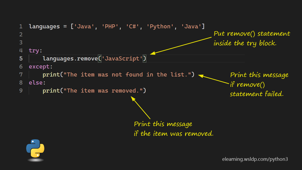 remove item from 2d array python