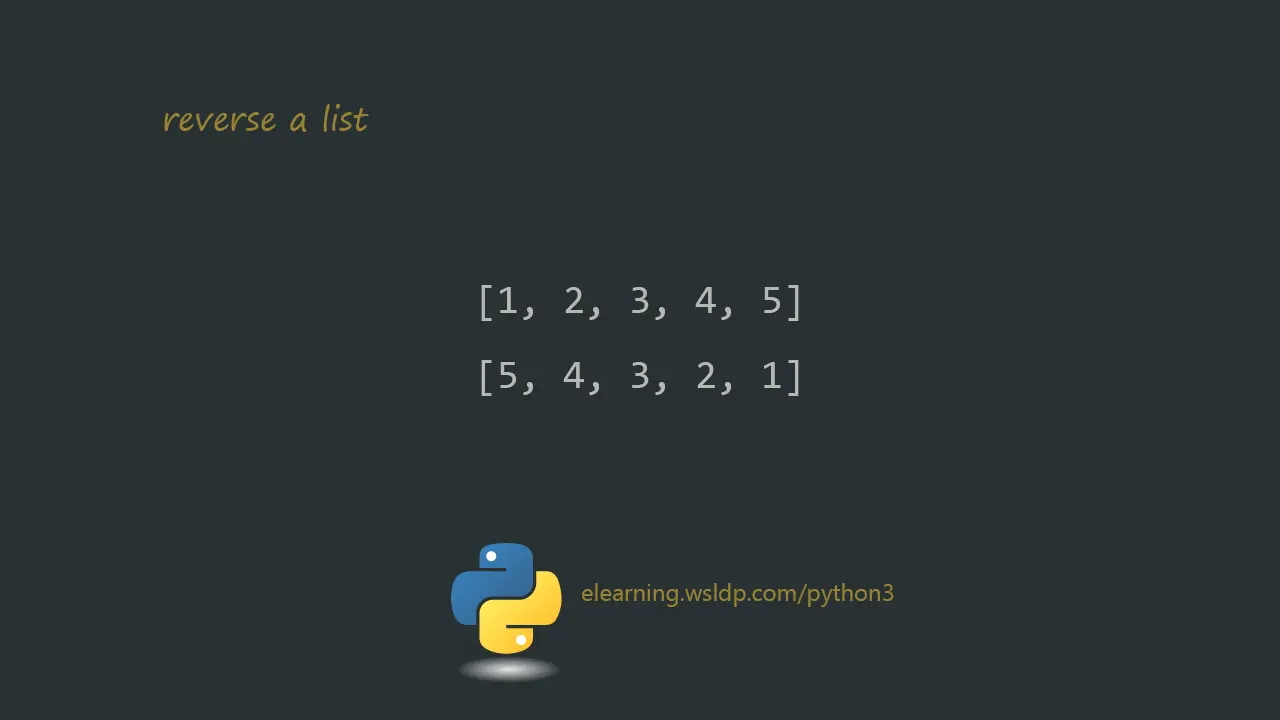 reverse a list python