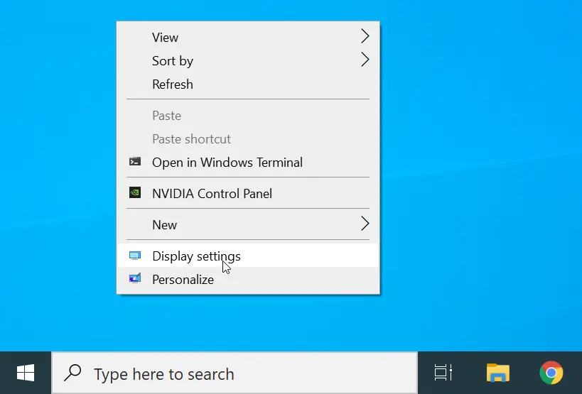 Windows 10 Display Settings