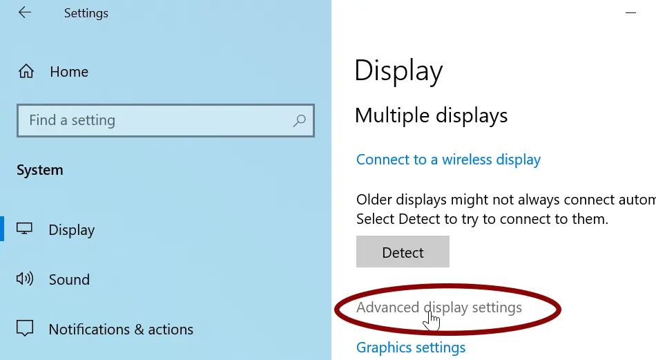 Advanced Display Settings