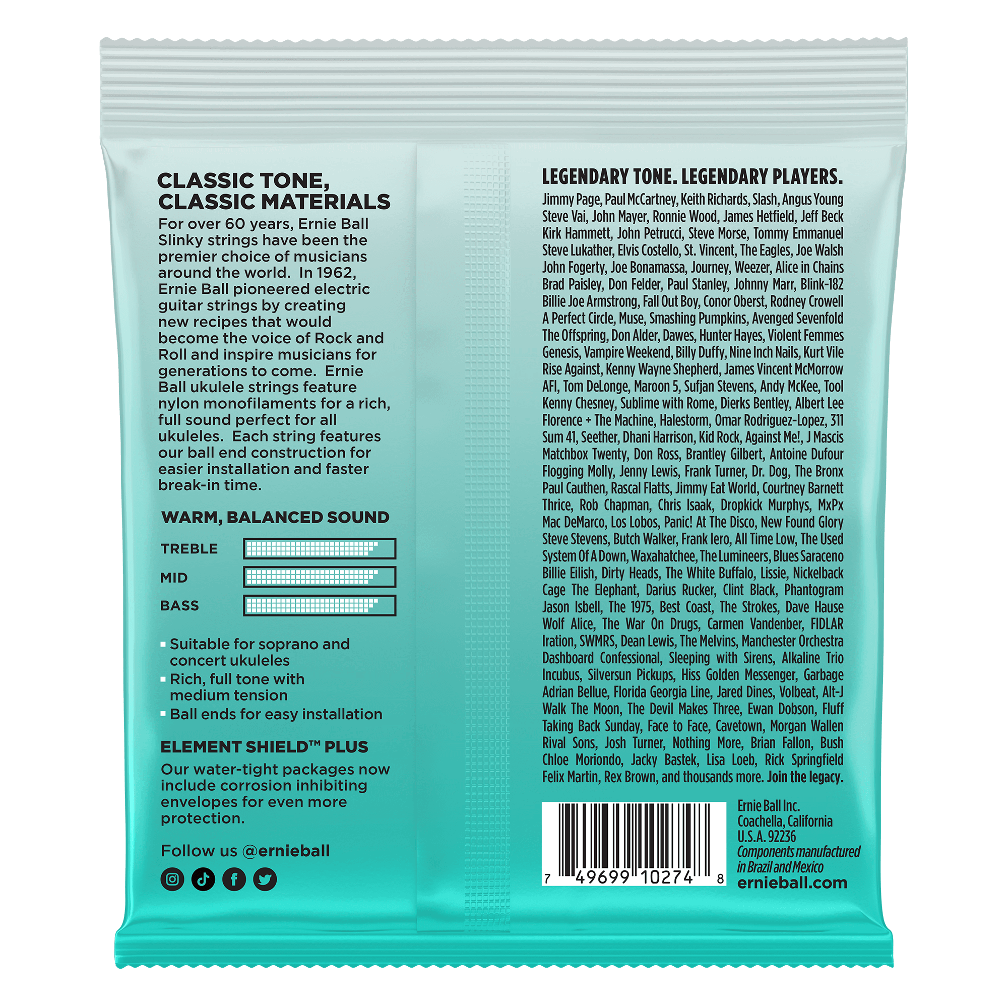 Ukulele Strings Ernie Ball