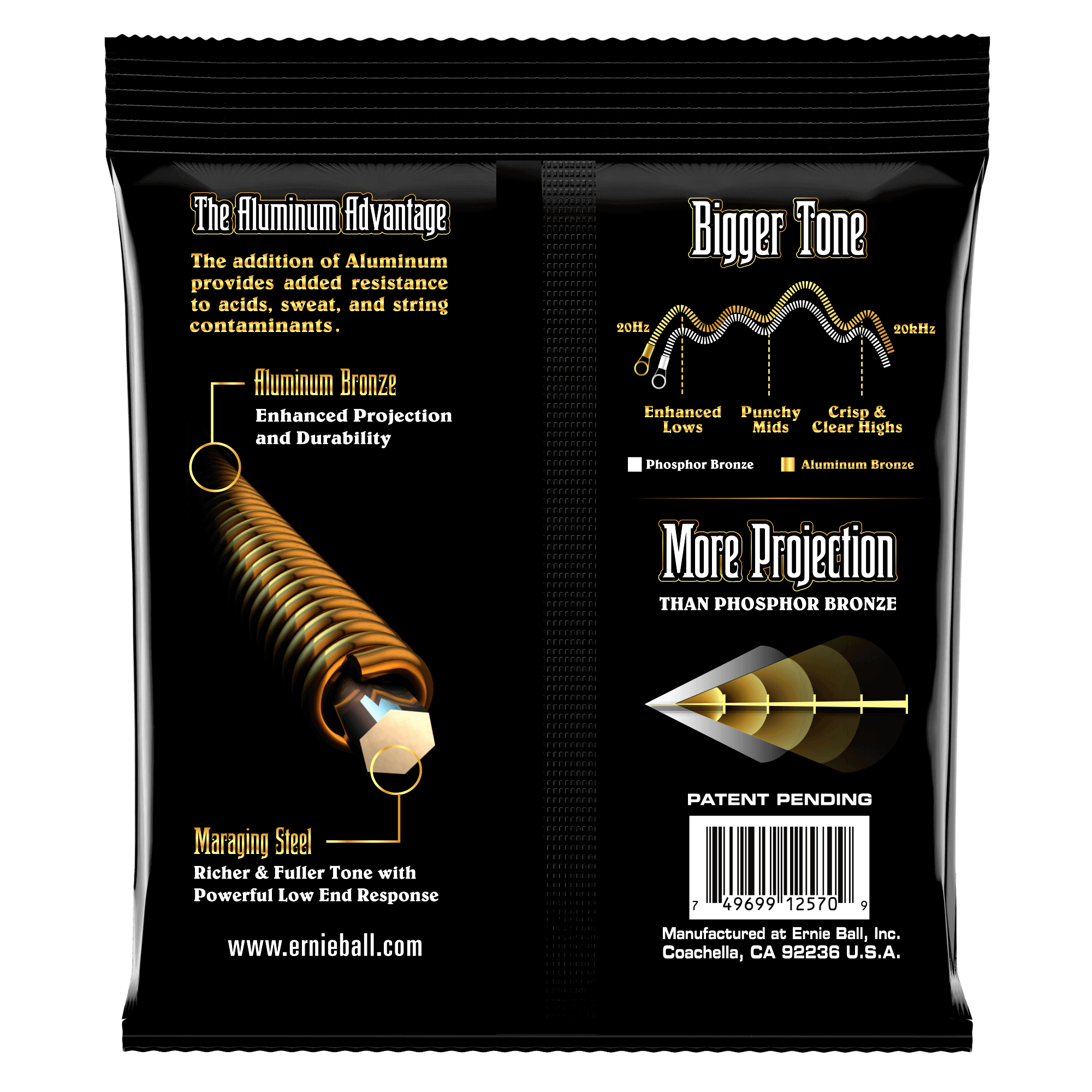 Aluminum Bronze Acoustic Guitar Strings Ernie Ball