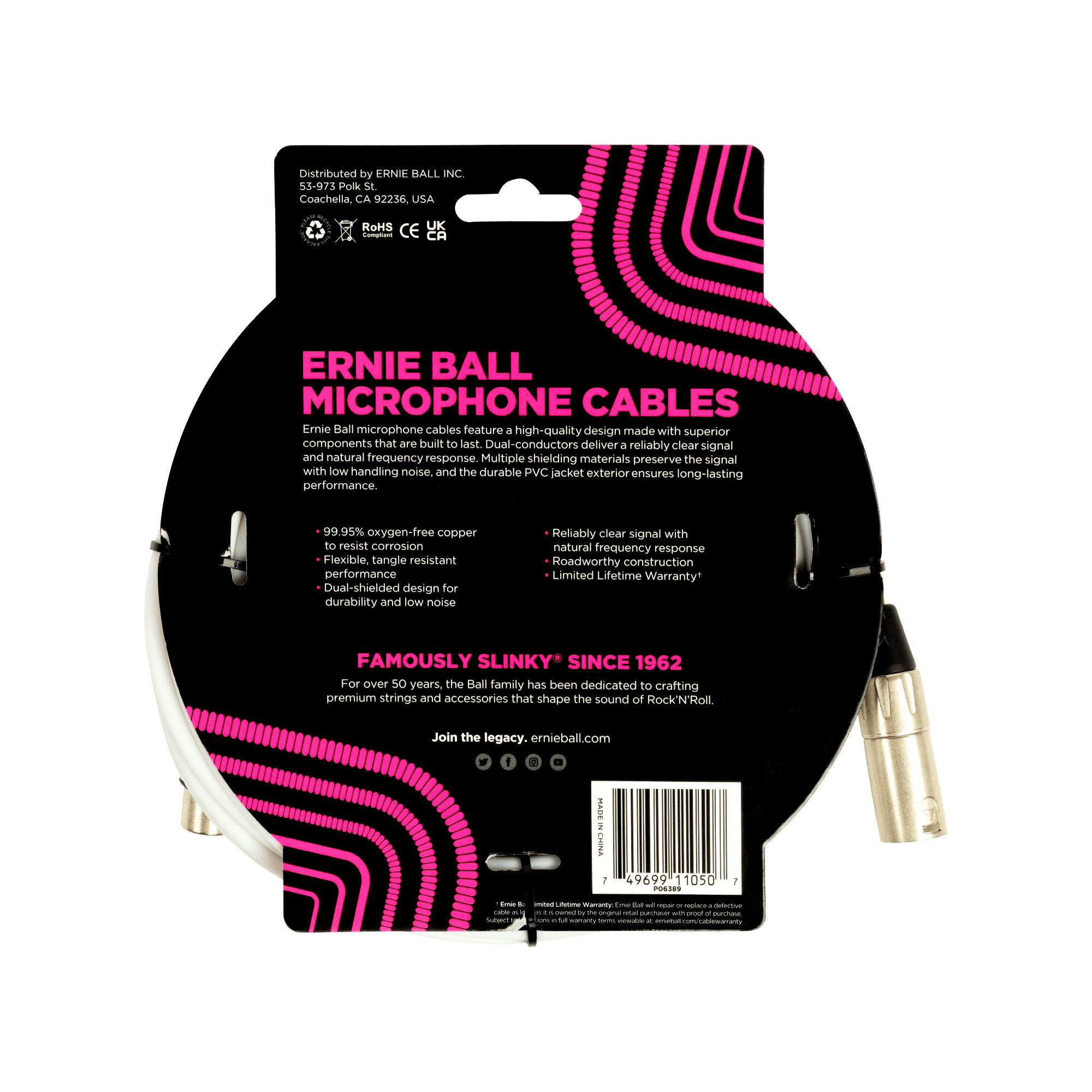 Microphone Cables Ernie Ball