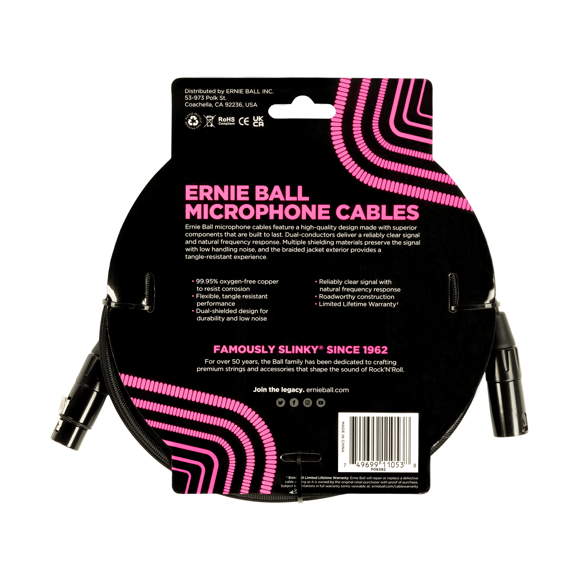 Microphone Cables Ernie Ball