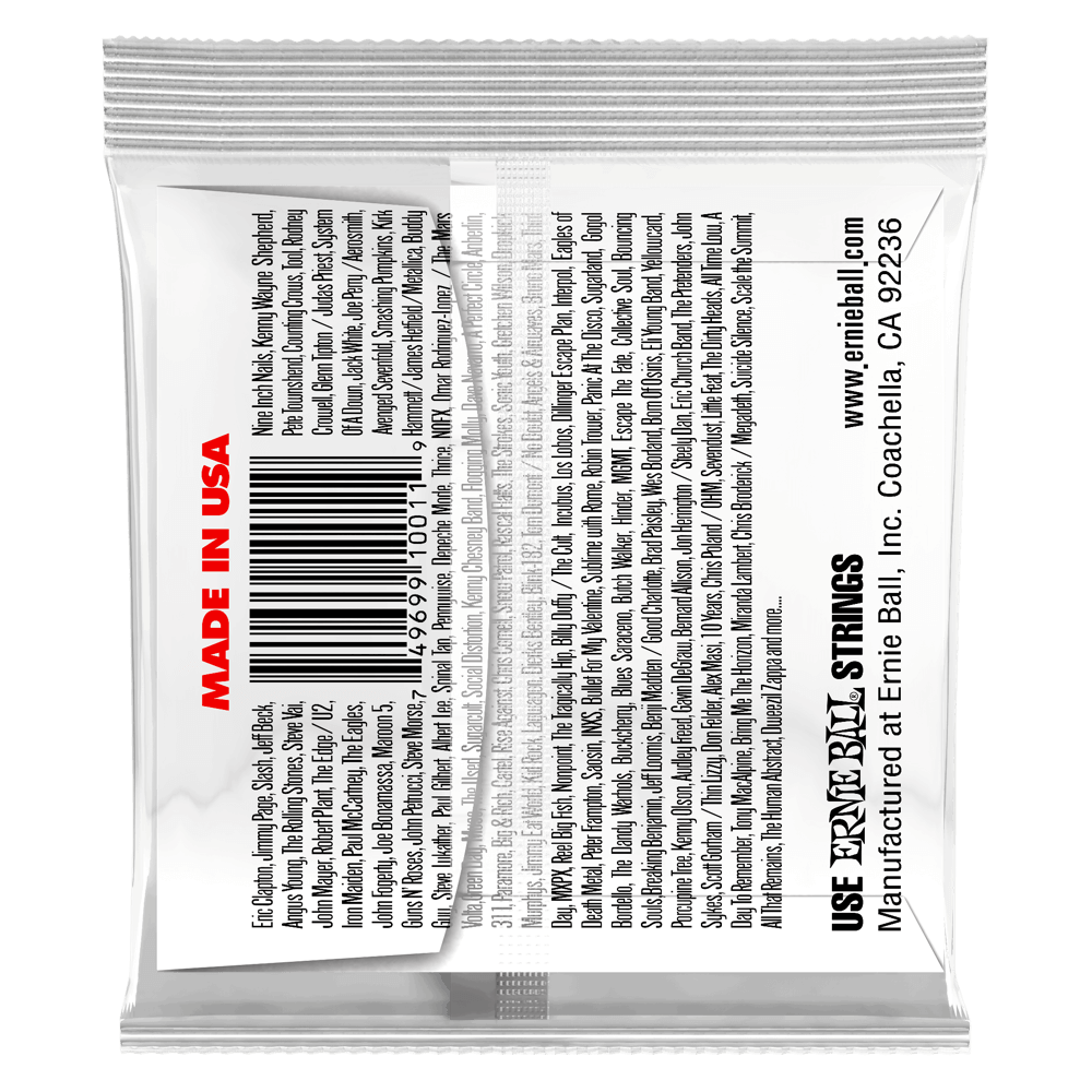 .011 Plain Steel Electric or Acoustic Guitar Strings 6 Pack Back
