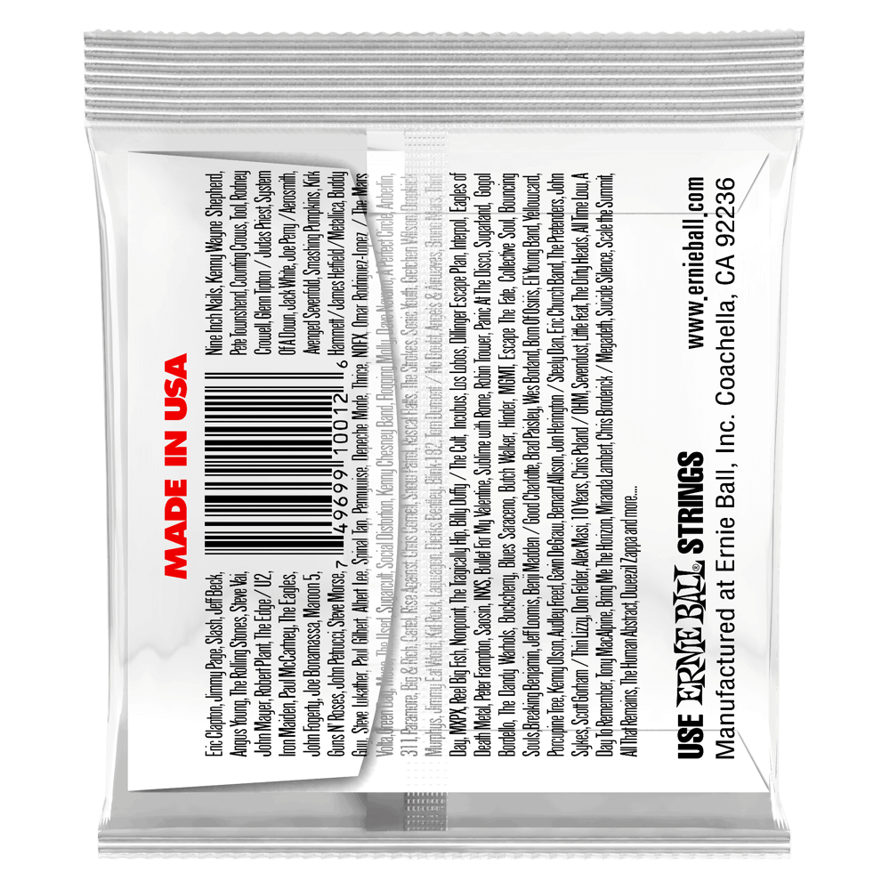 .012 Plain Steel Electric or Acoustic Guitar Strings 6 Pack Back