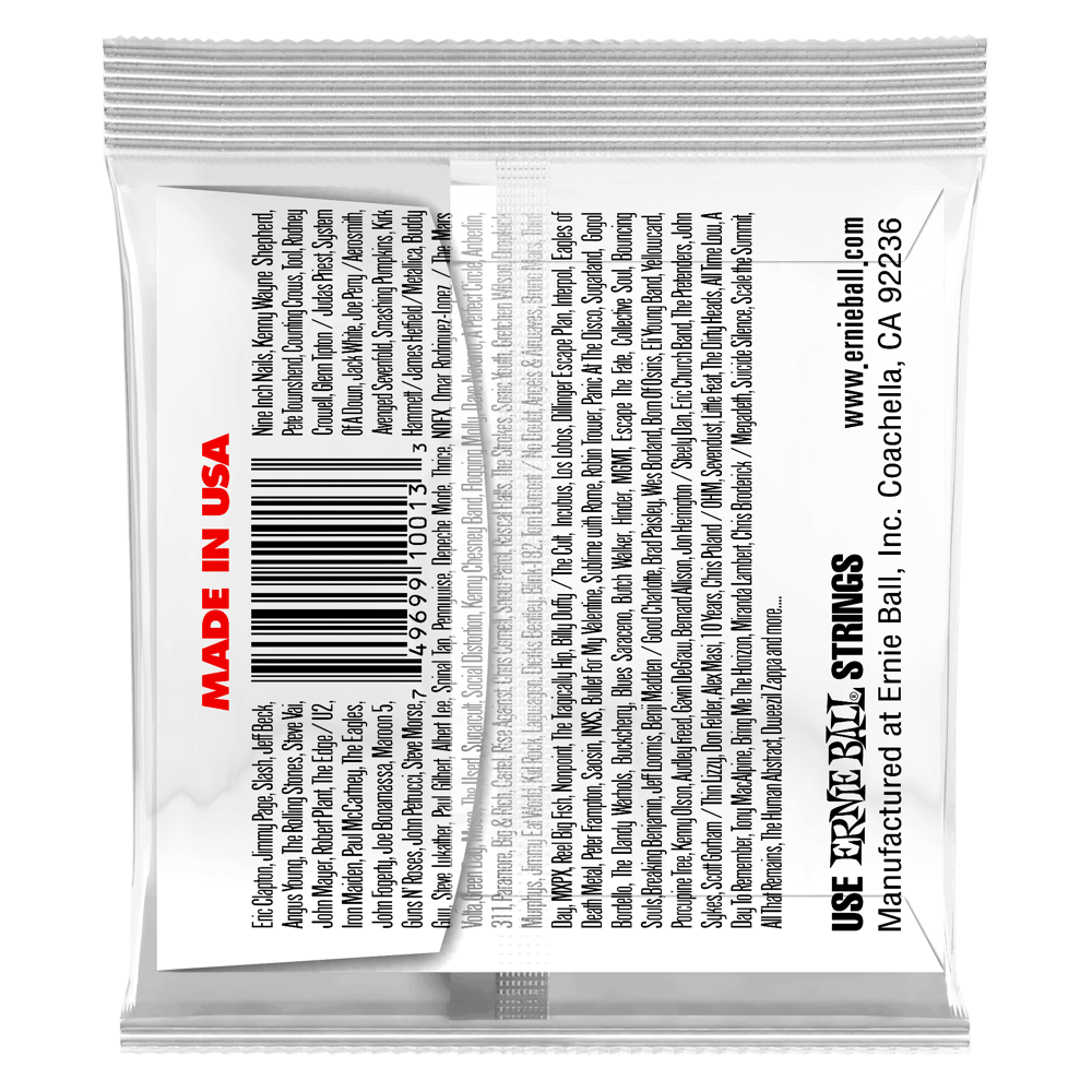 .013 Plain Steel Electric or Acoustic Guitar Strings 6 Pack Back