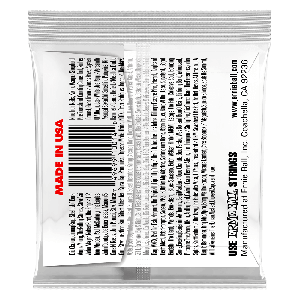 .014 Plain Steel Electric or Acoustic Guitar Strings 6 Pack Back