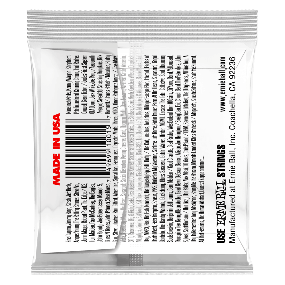 .015 Plain Steel Electric or Acoustic Guitar Strings 6 Pack Back