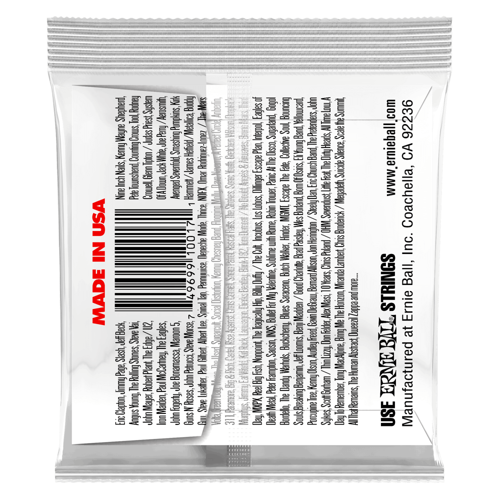 .017 Plain Steel Electric or Acoustic Guitar Strings 6 Pack Back