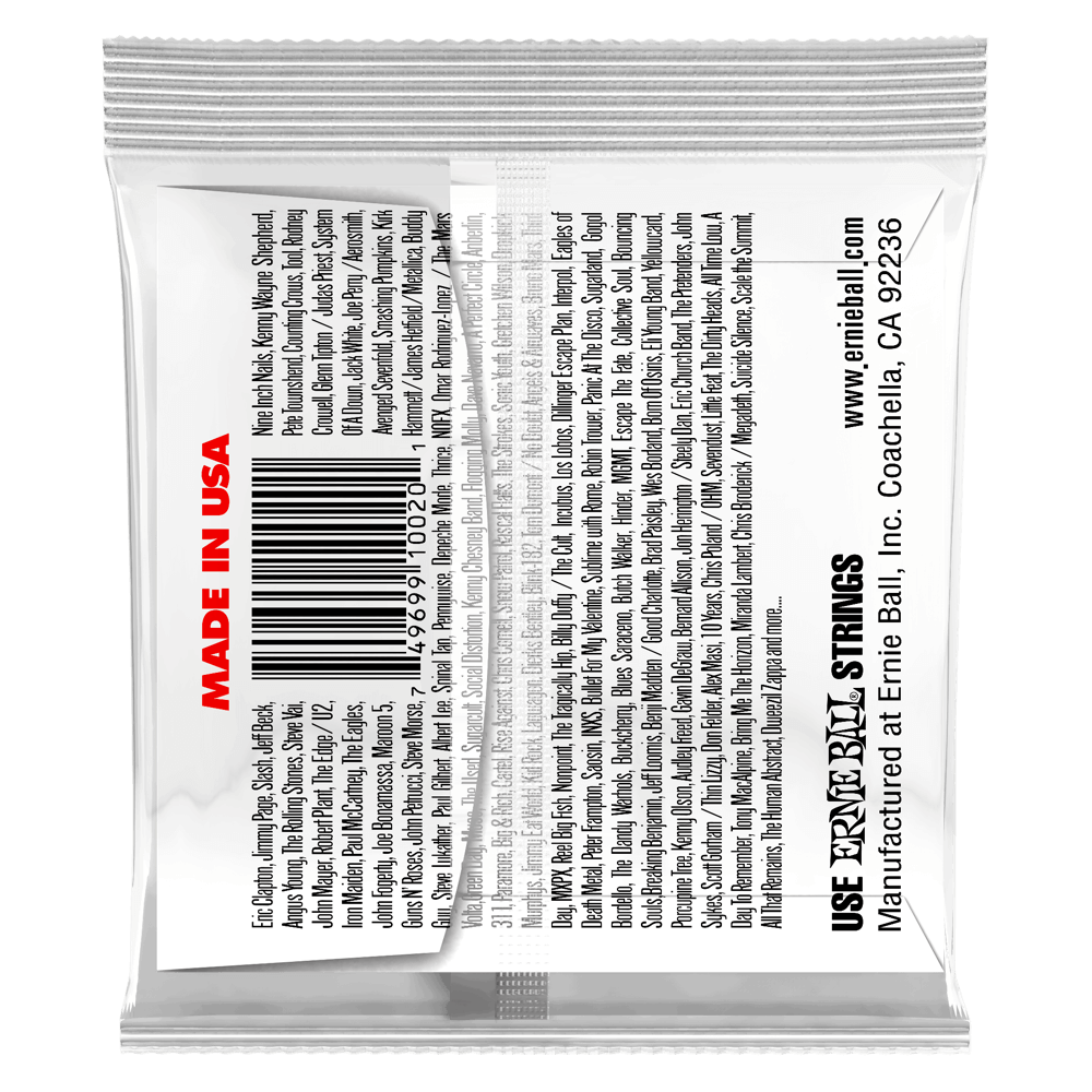 .020 Plain Steel Electric or Acoustic Guitar Strings 6 Pack Back