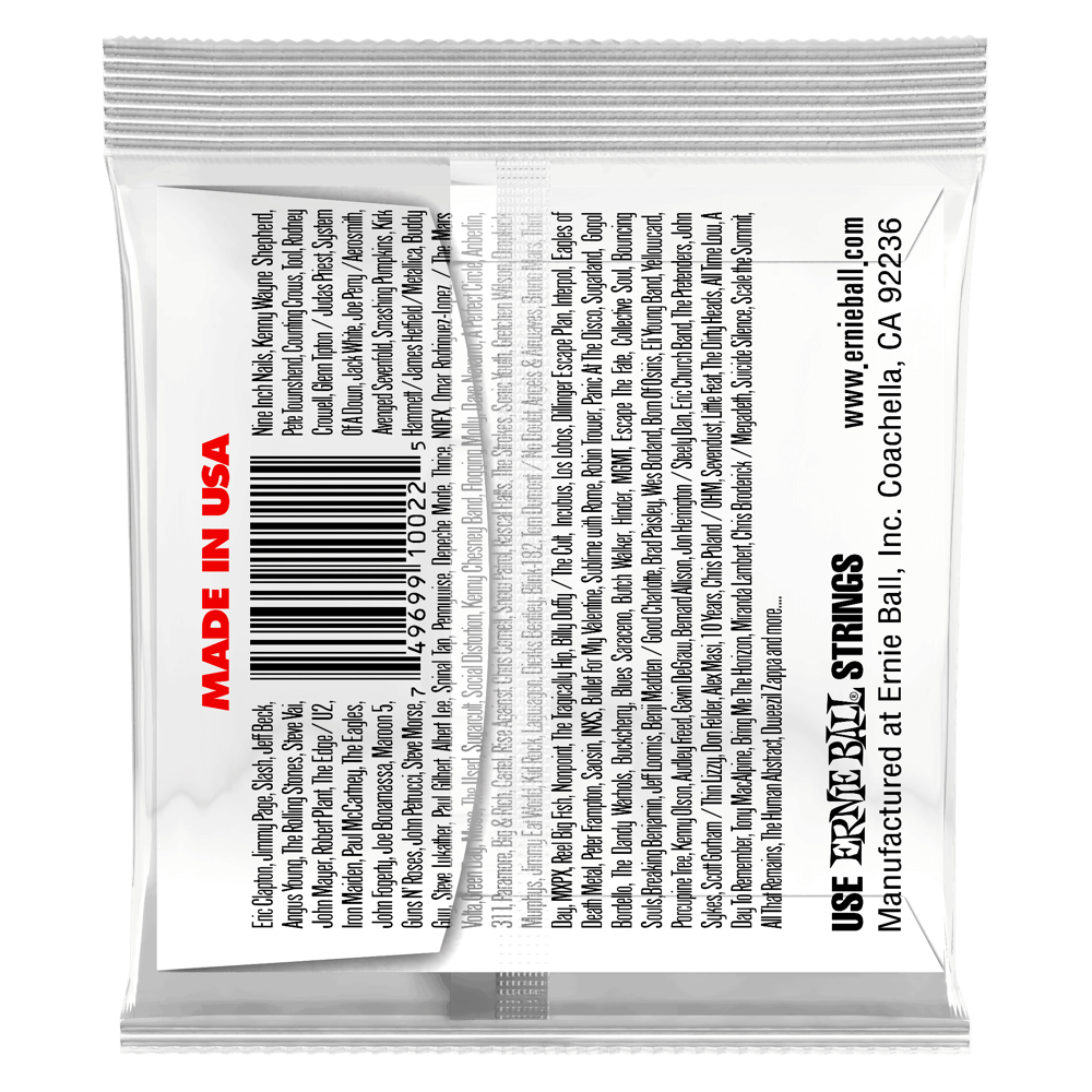 .022 Plain Steel Electric or Acoustic Guitar Strings 6 Pack Back